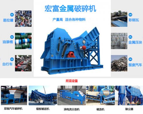 一整套金屬破碎機(jī)設(shè)備河南廠家報(bào)價(jià)多少？